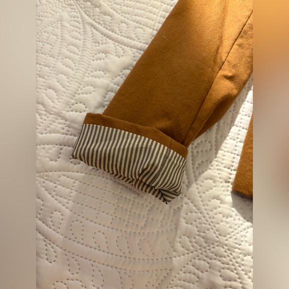 J Crew 100% Wool Blazer Schoolboy Warm Camel Tan design buttons Women’s Size 2 - Picture 7 of 12